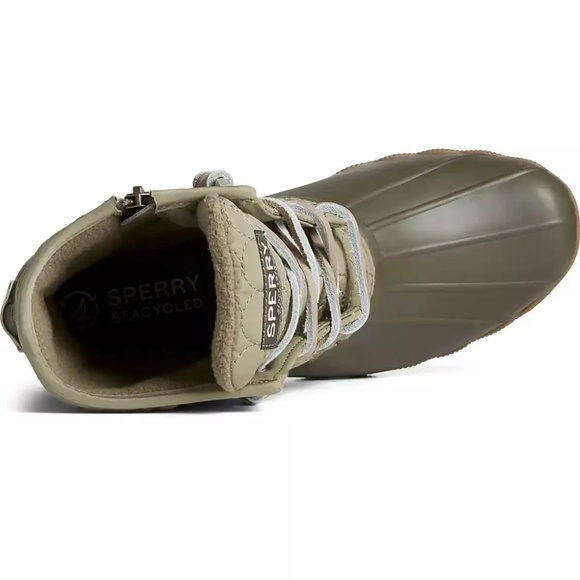 Sperry Women's Saltwater Circle Nylon Duck Boot - Olive Size: 10W New in Box - Picture 6 of 6